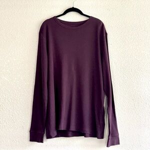 H&M Thermal Sweater Size L Cozy Crew Neck Purple